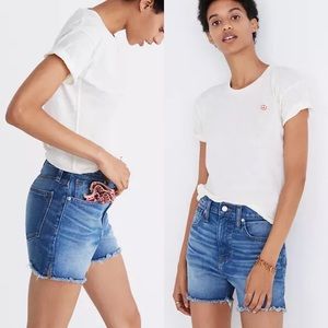 Madewell 25 Perfect Jean Short in Butler Wash
